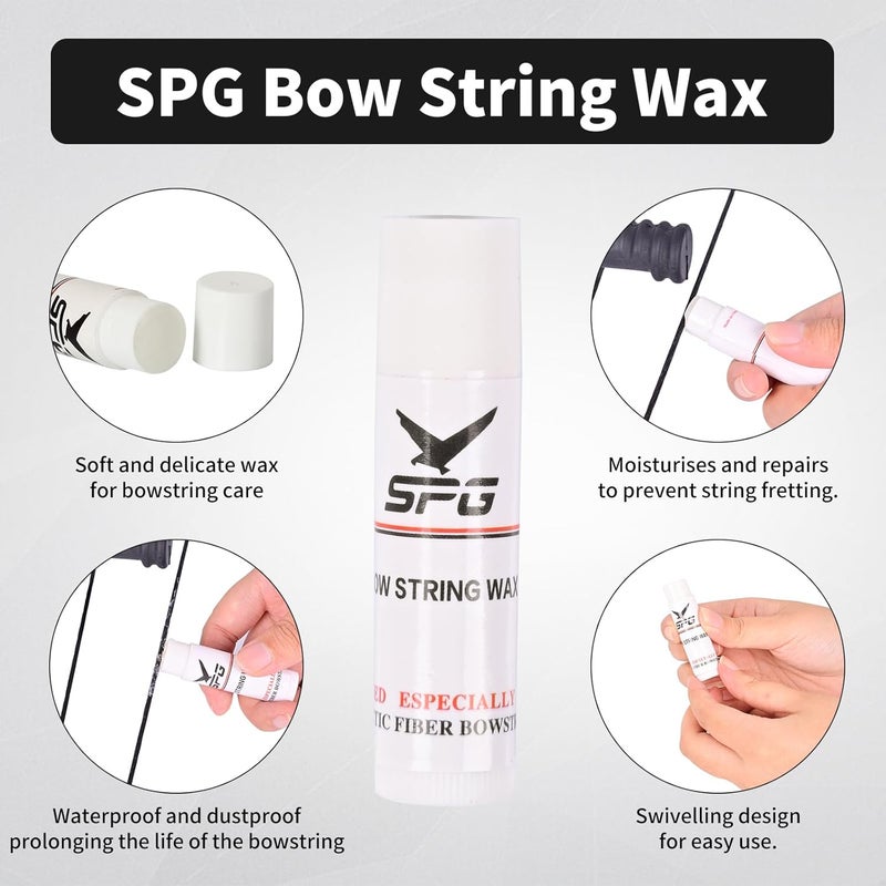SP.G 59ft D Loop Material - Tear and Durable - Archery D Loop String for Compound Bow Withstand 200lbs Bow Release D Loop String with Bow String Wax Bowstring Maintenance Tools - Image 4